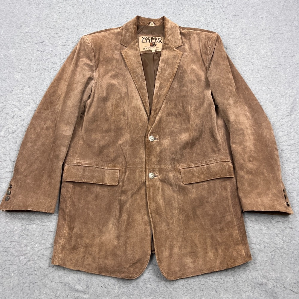 Madison Creek Outfitters Suede Blazer Mens 44L‎ Brown Leather Western Jacket